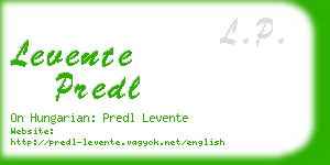 levente predl business card